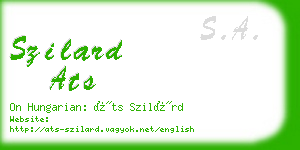 szilard ats business card